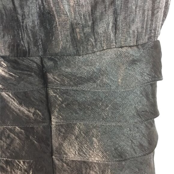 London Times Black Tiered Party Evening Cocktail Dress Bodycon Size 8 P u - Picture 5 of 5